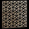 Stylish Room Dividers With Geometric Patterns In Gold And Black