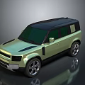Modern Light Green SUV with Black Roof and Silver Alloy Wheels Design