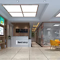 Modern Dentistry Interior Design With Reception Area Display Shelves And Dental Equipment