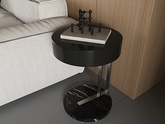 Modern side table Round side table Sofa side table 3d model