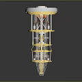 Intricate Gold And White Multi Layered Ornate Decorative Tower Structure Model 3d model