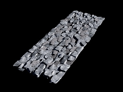 Gravel Road Slab Crushed Stone Slab 3d model