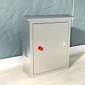 Industrial Equipment Stainless Steel Cabinet With Red Button And Ventilation Slots