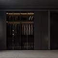 Modern Dark Gray Bedroom Interior With Bed Nightstands Pendant Lights And Ambient Lighting
