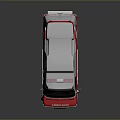 White And Red Ambulance Emergency Vehicle With Roof Red Sirens And Medical Cross