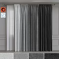 Elegant Window Curtains In White Gray And Black Shades For Modern Home Interior