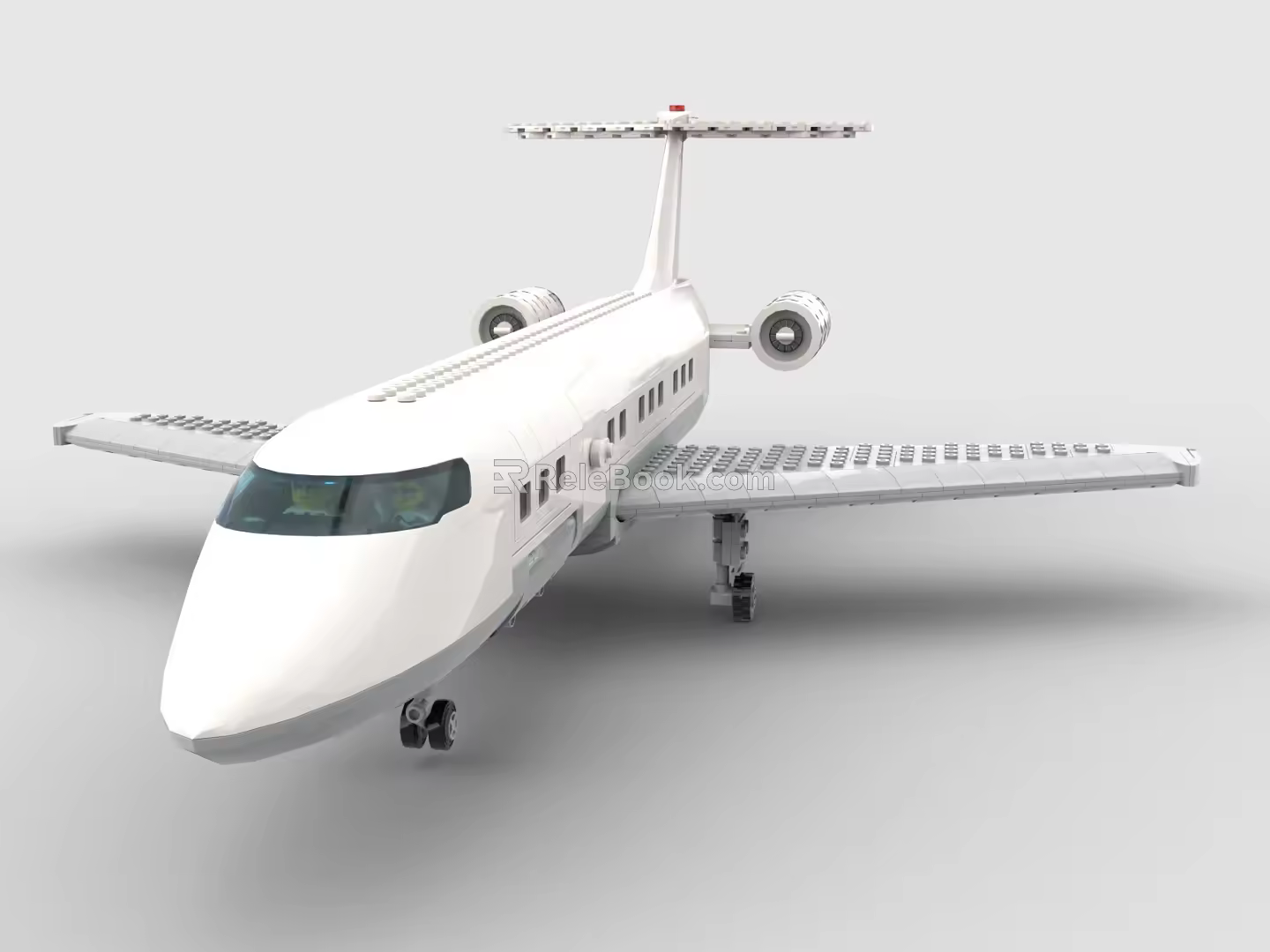 LEGO toy building blocks futuristic sci-fi aircraft airliner 3d model