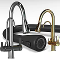 Modern Bathroom Kitchen Faucets in Black Copper Gold Silver Finishes for Home Decor