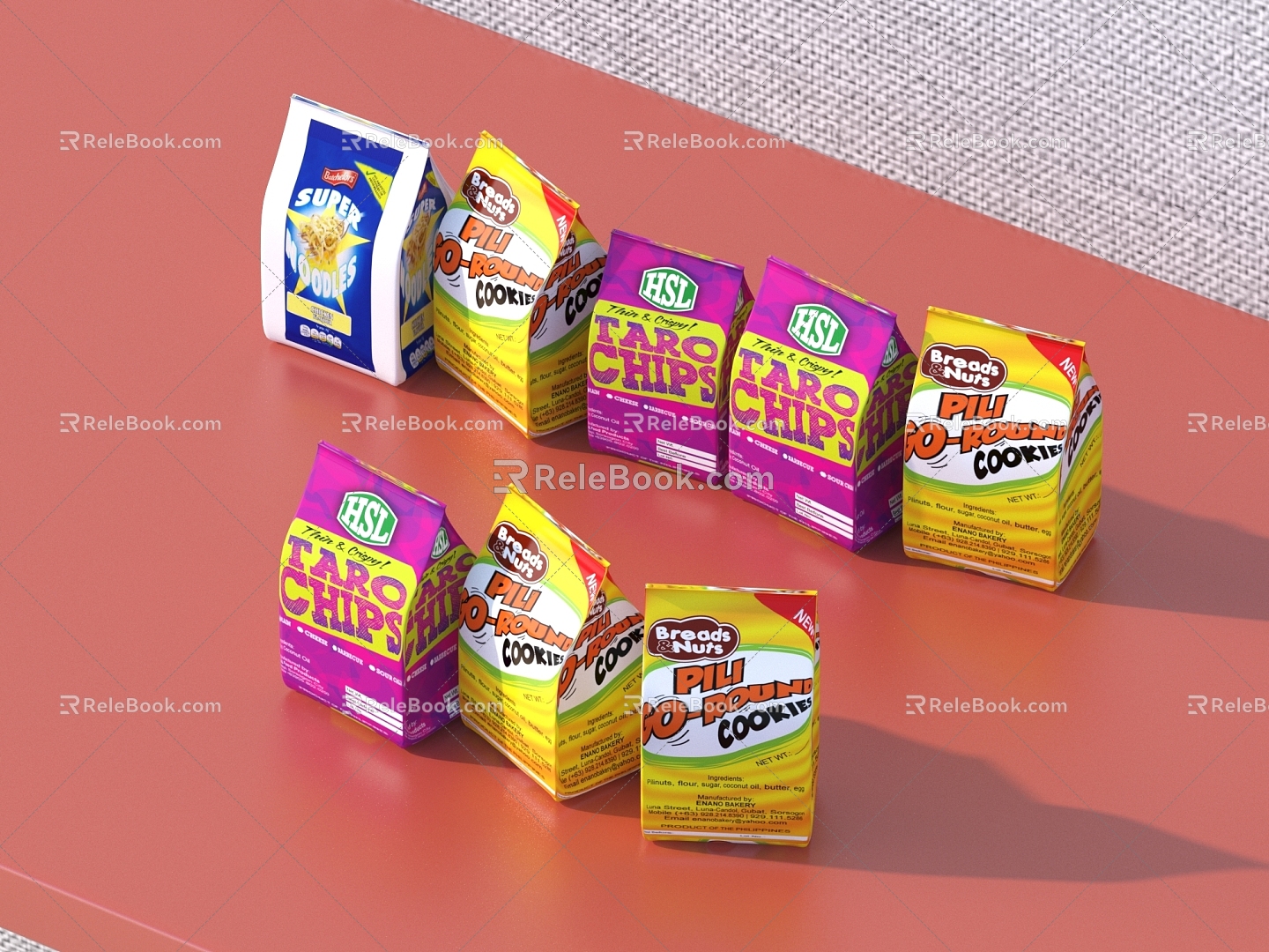 Snack packaging bag 3D model 012018 3d model