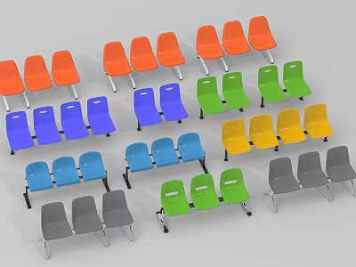 Outdoor Chairs in Multiple Colors and Styles for Patio Garden Design Options 3d model