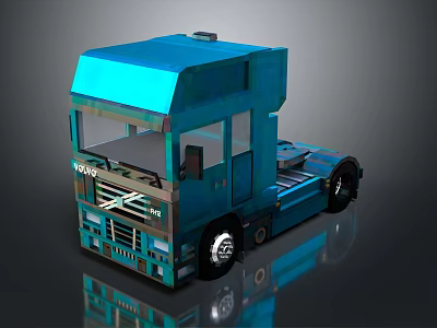 Detailed Blue IVECO Truck 3D Model With Cab And Chassis Design 3d model