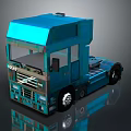 Detailed Blue IVECO Truck 3D Model With Cab And Chassis Design