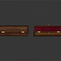 Open Wooden Boxes With Wooden And Red Velvet Interiors And Metal Clasps