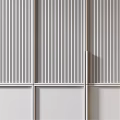 Modern Chest of Drawers With Vertical Striped Design and Sleek White Finish
