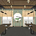 New Chinese Painting and Calligraphy Classroom 3d model