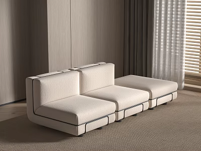 Modern double sofa 3d model