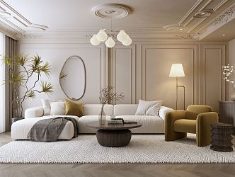 French Living Room 3d model