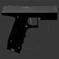 Modern Gray Tactical Pistol 3D Model With Ergonomic Grip And Sleek Design 3d model