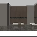 Luxurious SPA Sauna Interior Design With Marble Walls Wooden Ceiling And Relaxation Seating