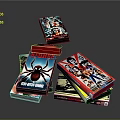 Stacked Colorful Comic Books With Spider Man And Superhero Covers