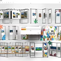 Versatile Display Stands With Various Designs And Display Panels For Exhibition Use