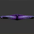Fantasy Hammer 3D Render With Purple Blue Gradient Star Shaped Head And Orange Striped Handle