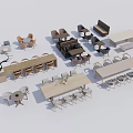 Various Modern Table And Chair Sets For Home Living Dining Areas
