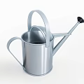 Silver Metal Agricultural Equipment Watering Can with Handle for Garden Use