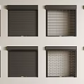 Variety of Window Blinds in White Dark Brown Gray Slats and Designs