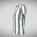 Classic Gray And White Striped Short Sleeve Round Neck T-shirt For Casual Outfit