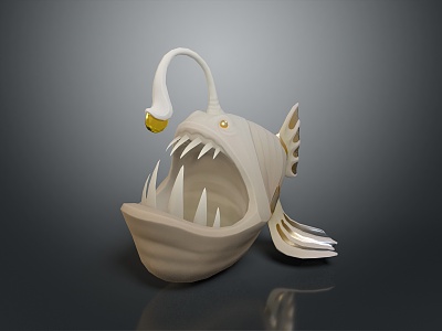 Fish Marine Animals Deep Sea Fish Angler Cartoon Fish model