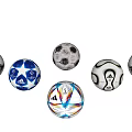 Diverse Soccer Balls As Sports Equipment With Different Designs And Patterns