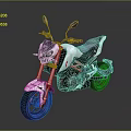 Stylish White Motorcycle With Red Frame Accents And Black Sporty Seat Design