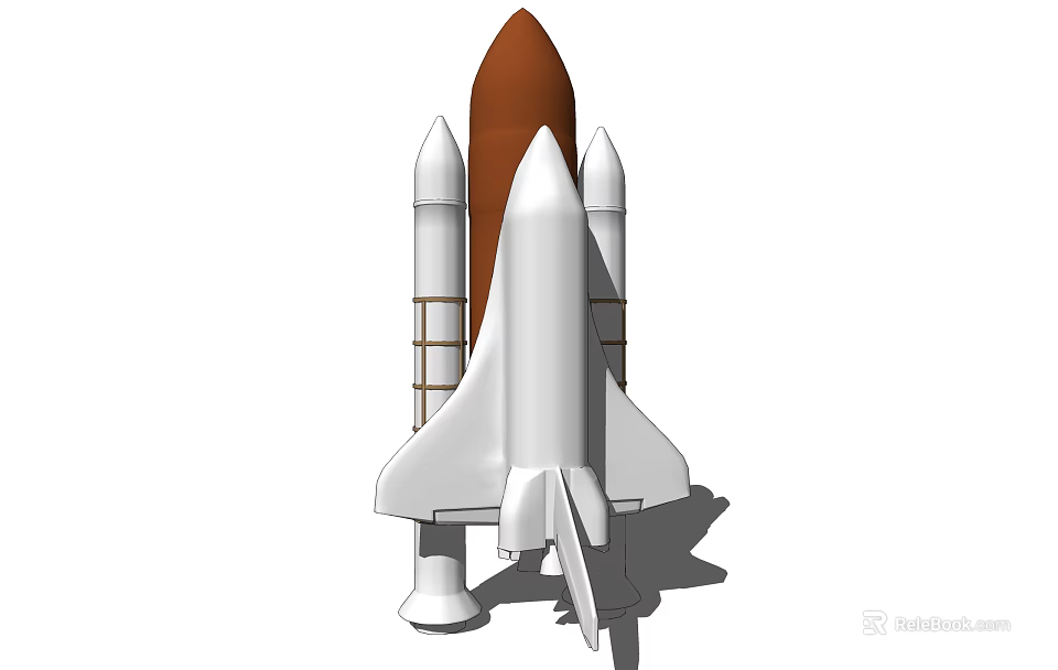 Decorative Ornament Set With Detailed Space Shuttle Model For Home 3d model 