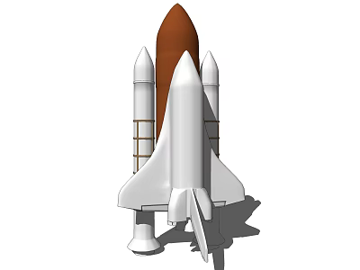 Decorative Ornament Set With Detailed Space Shuttle Model For Home 3d model