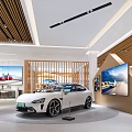 4S Store Showroom Modern Interior With Multiple Cars On Display And Comfortable Seating