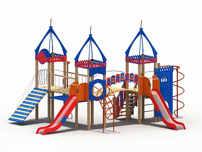 Modern slide amusement equipment 3d model