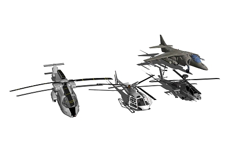 Modern Helicopter 3d model