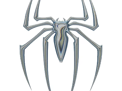 Spider Shaped Ornament Decor Set With Metallic Finish And Artistic Design 3d model