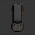 Black Modified SUV With BIG PERFORMANCE Decal Sporty Front Grille Large Wheels And Roof Antennas