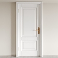 Bedroom door, interior door, single door, swing door 3d model