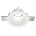 White Recessed Downlight With Slim Design And Metal Mounting Brackets For Indoor Ceiling Lighting