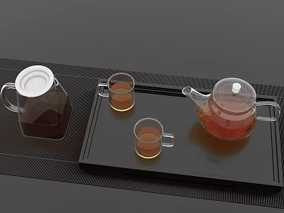 Modern Tea Set 3d model Modern Tea Set 3d model