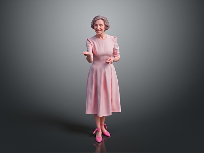 Modern Old Granny 3d model