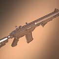 MPAR 556 Rifle Automatic Rifle Carbine Submachine Gun Assault Rifle PBR Military Weapon 3d model