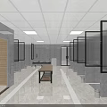 Modern Bathroom Interior Design With Shower Stalls Tiled Walls And Ceiling Lights