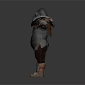 Fantasy Gorilla Warrior in Armor Carrying Stone Hammer with Arms Outstretched