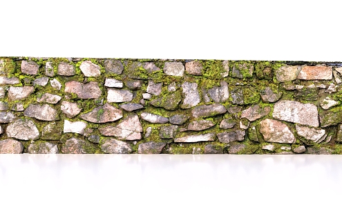 Moss stone wall 3d model