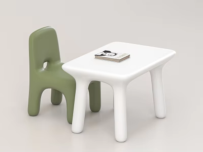 modern children's desks and chairs desks and chairs 3d model