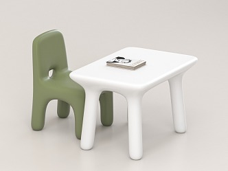 modern children's desks and chairs desks and chairs 3d model